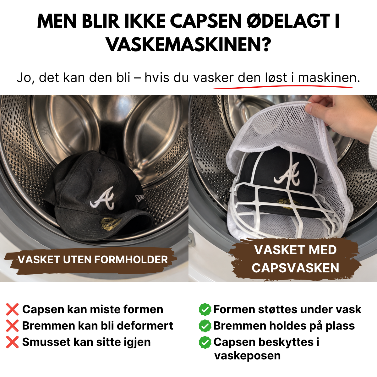 Capsvasker - (Formholder + Premium vaskepose)