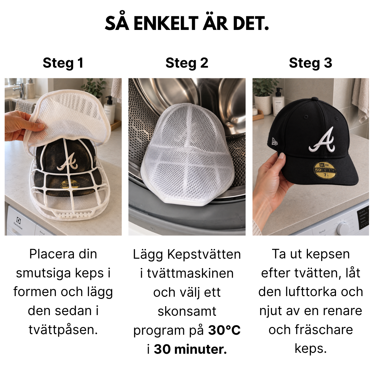 Kepstvätten - (Formhållare + Premium tvättpåse)